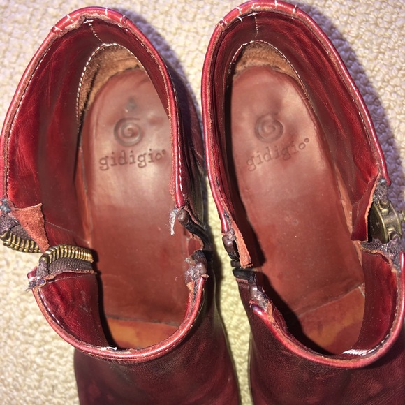 Gidigio 39.5 red ankle boot - Picture 4 of 6